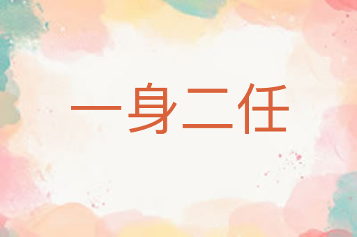 一身二任