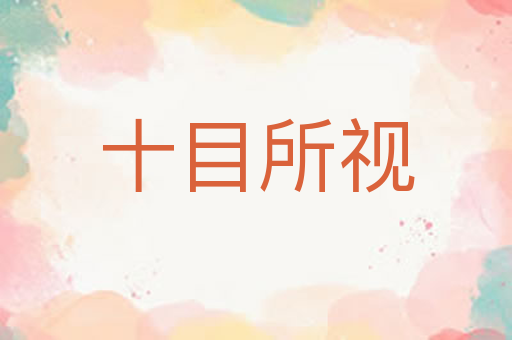 十目所视