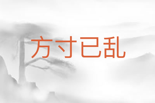 方寸已乱