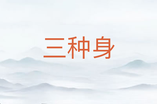 三种身