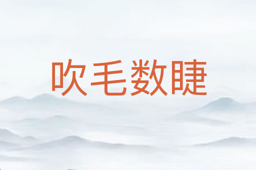 吹毛数睫