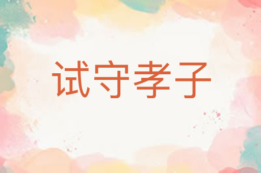 试守孝子