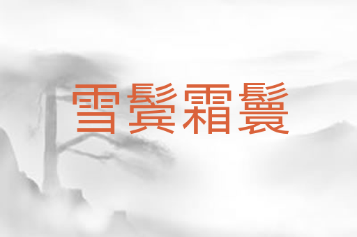 雪鬓霜鬟