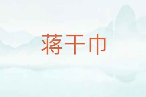蒋干巾