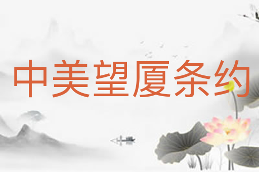 中美望厦条约