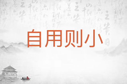 自用则小