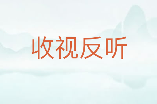 收视反听