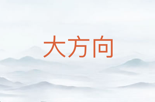 大方向