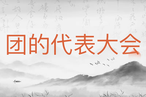 团的代表大会
