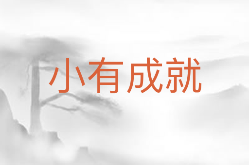 小有成就