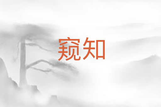 窥知