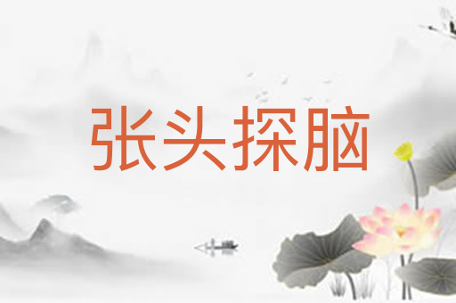 张头探脑