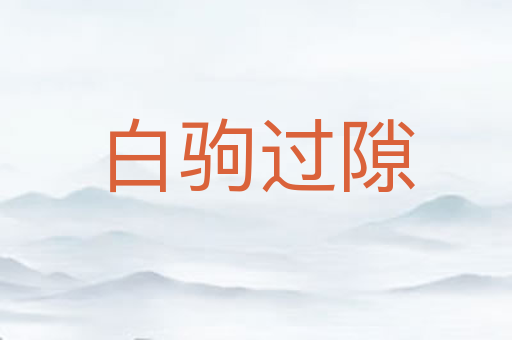 白驹过隙