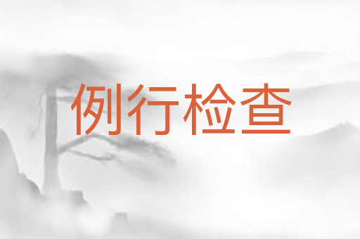 例行检查