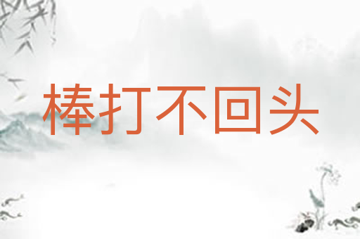 棒打不回头