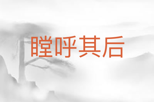 瞠呼其后