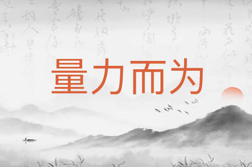 量力而为