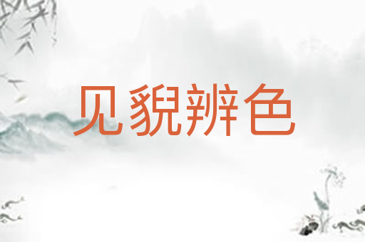 见貎辨色