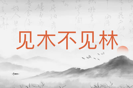 见木不见林