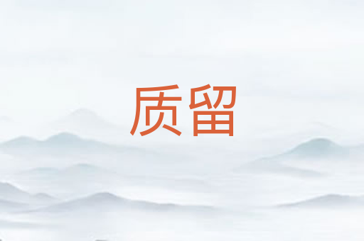 质留