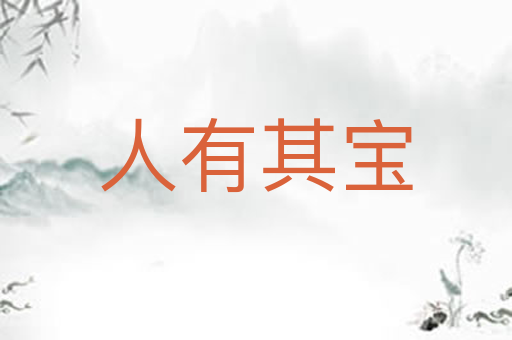 人有其宝