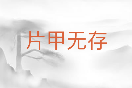 片甲无存