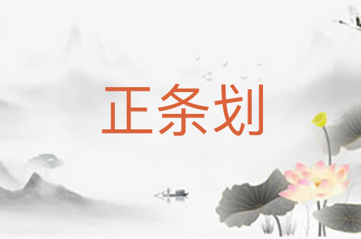 正条划