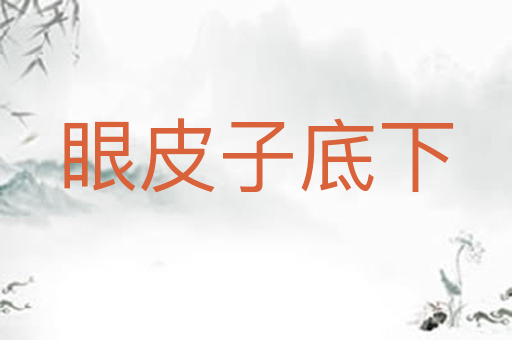 眼皮子底下