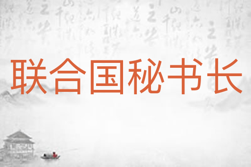 联合国秘书长