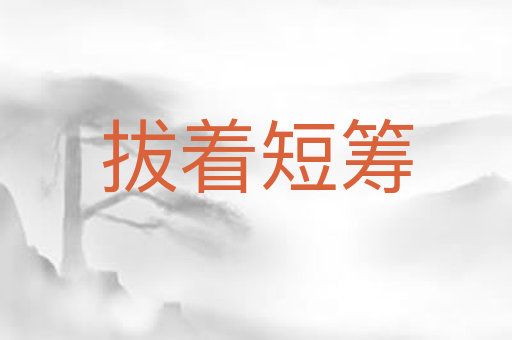 拔着短筹
