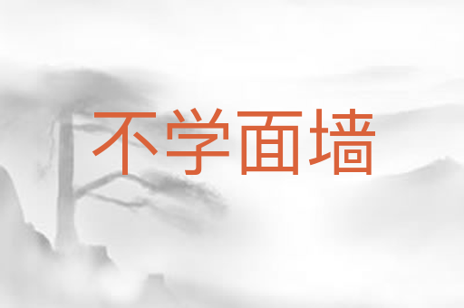 不学面墙