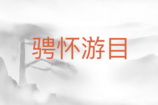 骋怀游目