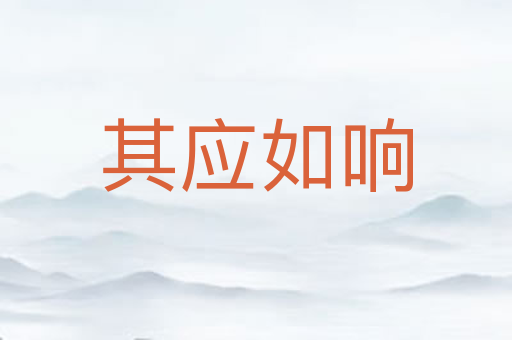 其应如响