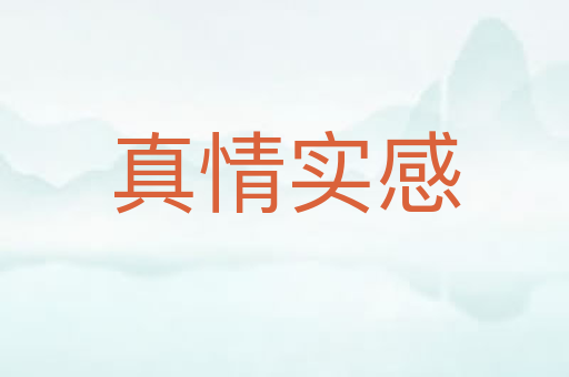 真情实感