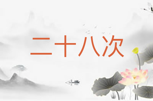 二十八次