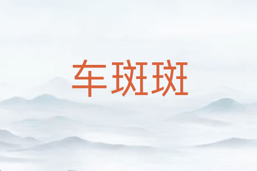 车斑斑