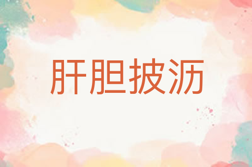 肝胆披沥