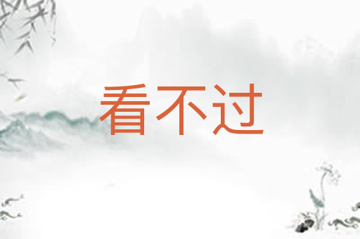 看不过