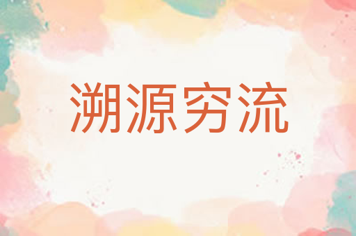 溯源穷流