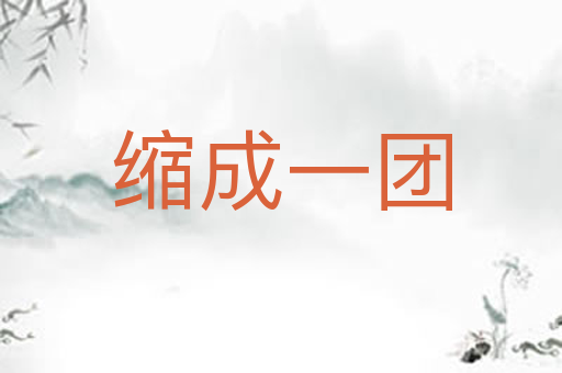 缩成一团