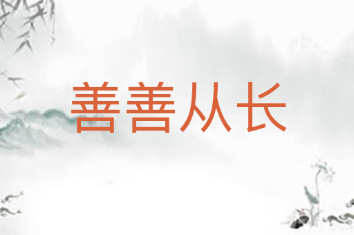 善善从长
