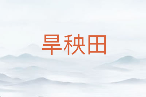 旱秧田