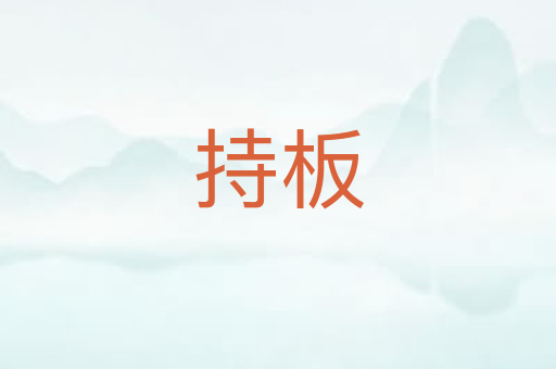 持板