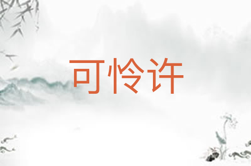 可怜许