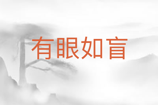 有眼如盲
