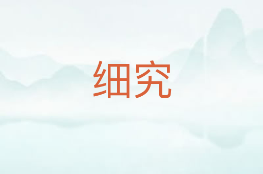 细究