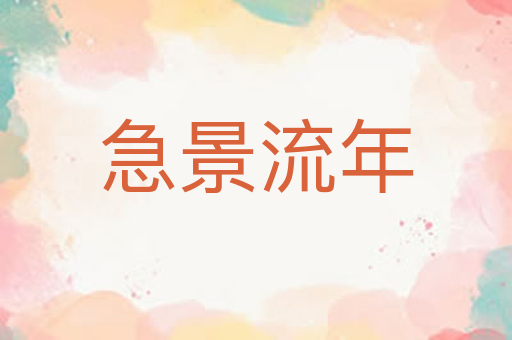 急景流年