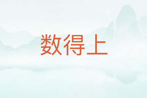 数得上