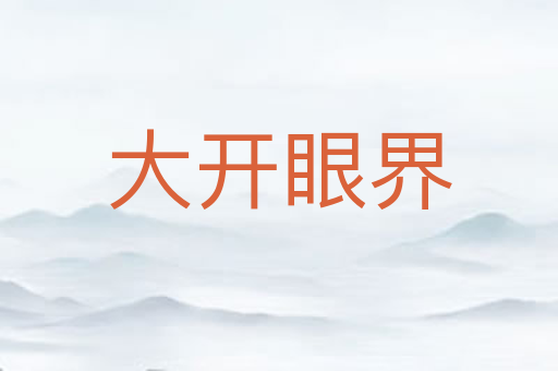 大开眼界
