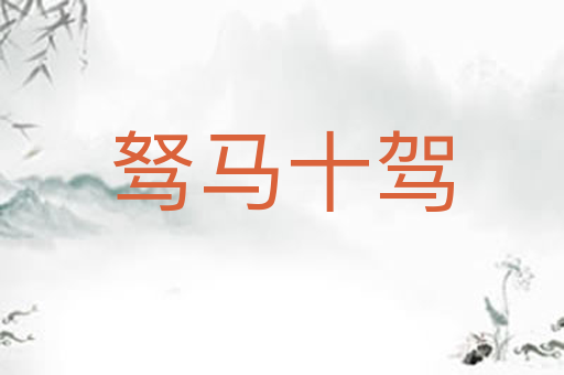 驽马十驾